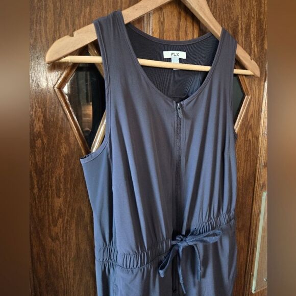 FLX Skort Tank Dress Zip-Up Tie Waist with Built in Shorts XSMALL - Picture 2 of 16